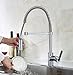 TimeArrow TAF852R-CP01 Modern Commercial Chrome Pull Down Sprayer Kitchen Faucet, Single Handle Kitchen Sink Faucet With Deck Plate