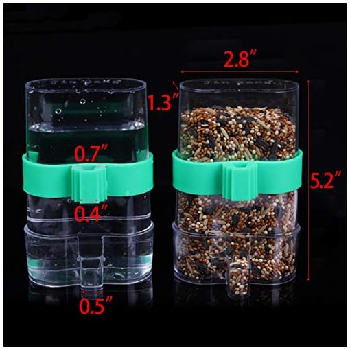 BLSMU Parakeet Water Dispenser,NoMess Parrot Feeder,Macaw Waterer