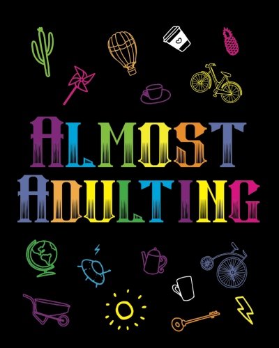Almost Adulting: Bullet Dot Grid Journal with Stylish Boho Festival Design Journal, 8 x 10 Blank Notebook, 1/4 inch Dot Grid with Softcover Dotted Paper, Perfect Bound Diary