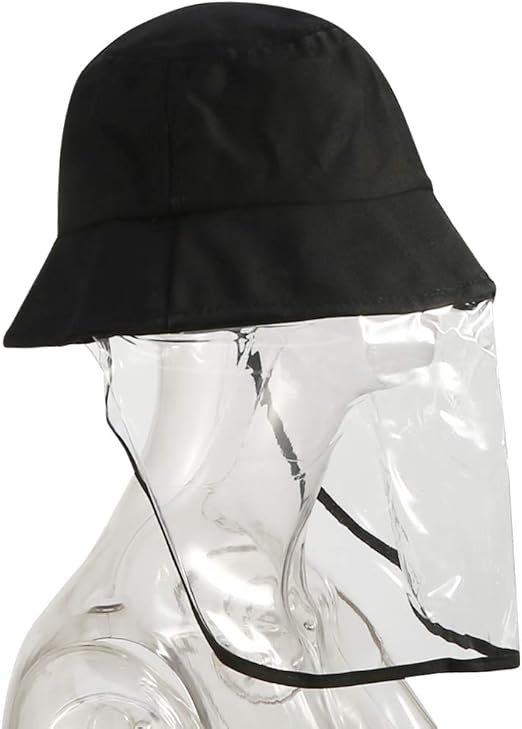 Soapow UV Protection Bucket Hat with Face Shield AntiDroplet Dustproof
