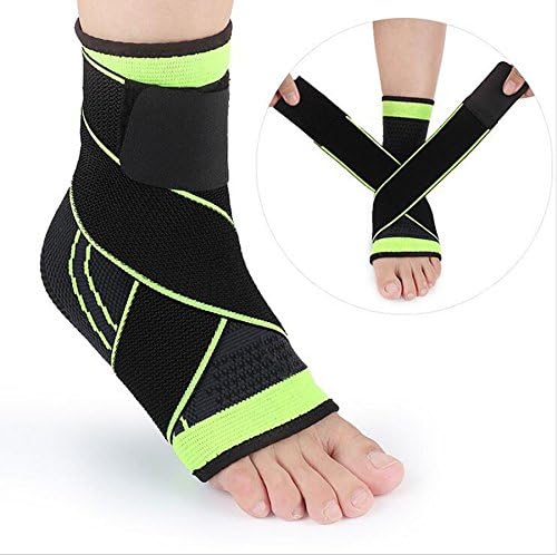 Adjustable Compression Straps for Running Jogging Cross Fit Sports Joint Pain Relief Ankle Taekwondo Foot Protector (M-（7.48-8.27inch）)