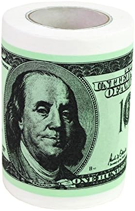 Spreezie $100 Bill Toilet Paper Roll Benjamin Franklin Hundred Dollar C Note TP Money Gag Gift Funny Joke