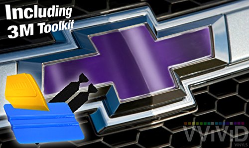 VViViD XPO Purple Conform Chrome Chevy Bowtie Logo Wrap Kit (4 rolls (11.8" x 4") + 3M Toolkit)
