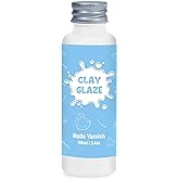 100ml Air Dry Clay Glaze, Protect Clay Surfaces,Delivers Matte Glaze Effect | Matte Glaze, Air Dry Clay Varnish, Waterproof, Dustproof, Prevents Clay Scratches &amp; Wear