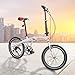 Murtisol Folding Bike 20’’ Men’s Women’s Bike Fast Speed 6 Speed Commuter Bike Shimano Derailleur Bicycle White