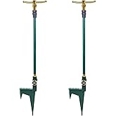 ATDAWN 3-Arm Garden Sprinkler, High-Rise Lawn Sprinkler, 360 Degree Rotation Garden Water Sprinklers, Lawn Irrigation System, Gardening Watering System, Large Area Coverage, Green