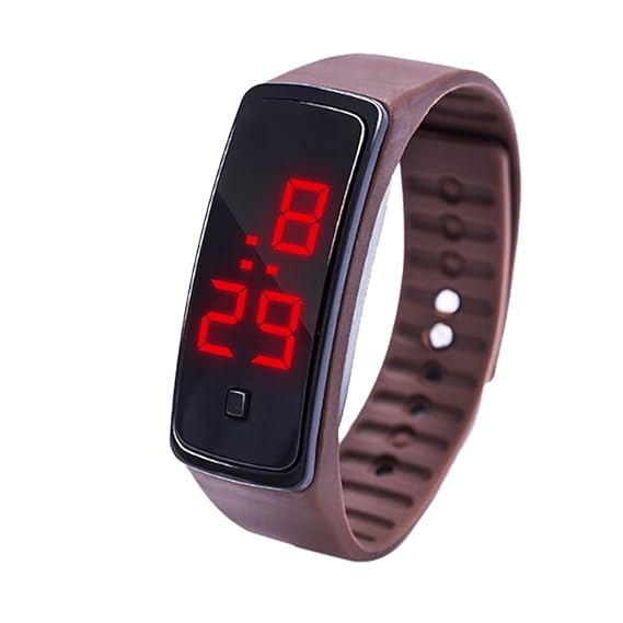 MEIbax LED Digitalanzeige Armbanduhr Kinder Studenten Silica Gel Sportuhr Digitaluhren digitales LED-Armband Kinderuhren