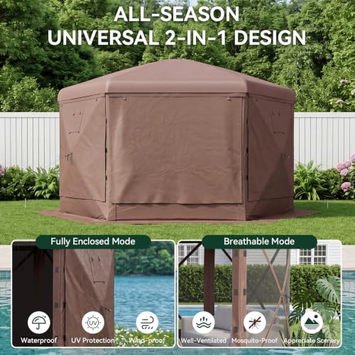 Breezestival 12x12 ft Pop-Up Gazebo Review: 6-Sided Screen House with Detachable Top image 15