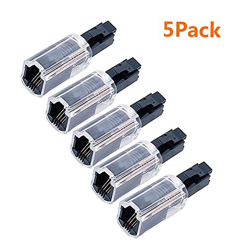 Telephone Cord Detangler, ohCome 360 Degree Rotating Adapter Landline Swivel Cord Untangler Anti-Tangle Phone Cable Telephone Accessory Black (5 Pack) - Thumbnail 4