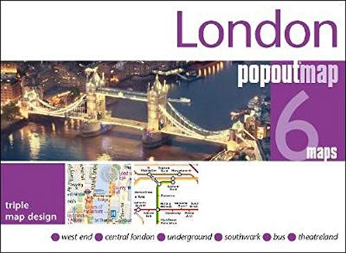 London PopOut Map: 3 PopOut maps in one handy, pocket-size format by PopOut Maps