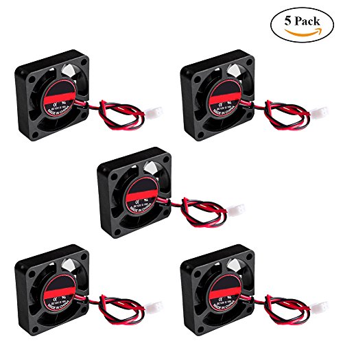 Cooling Fan for 3D Printer HONG111 Makerbot Accessories Extruder Mini Cooling 12V 4010 (5 Pack) 404010mm