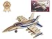 Dlong 3D DIY Assembly Construction Jigsaw Puzzle Handmade Educational Woodcraft Set F18 Hornet Navy Plane Model Kit Toy for Adult and Children
