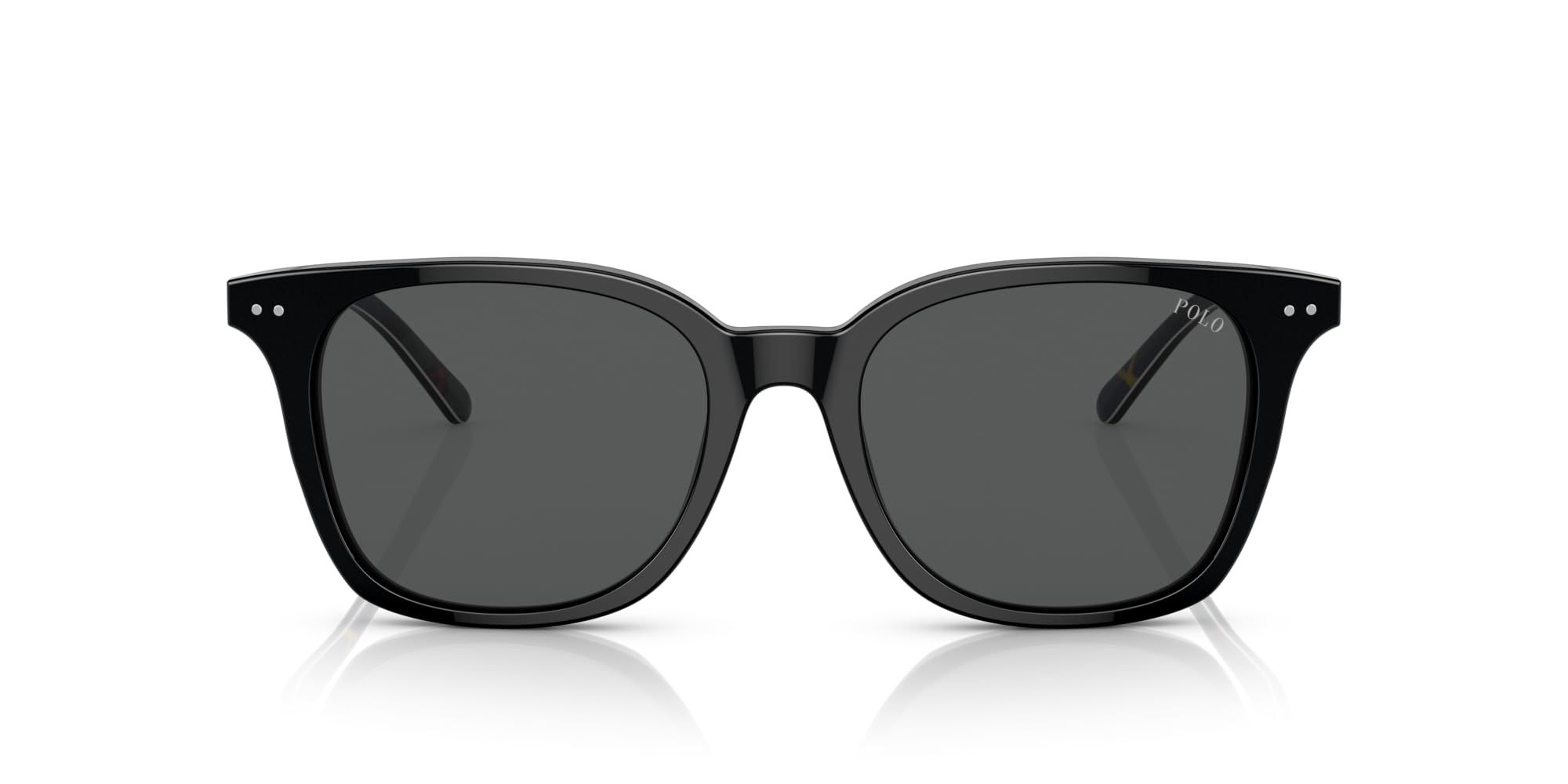 Photo 1 of Polo Ralph Lauren Men's PH4187 Square Sunglasses, Shiny Black/Grey, 52 mm
