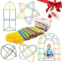 Straw Constructor STEM Building Toys (400 PCs Total) for Kids Boys and Girls Educational Gift Toys