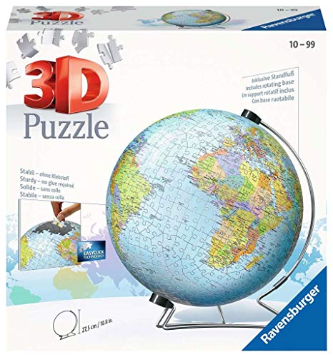 Ravensburger World Globe on a V-Stand 3D Jigsaw Puzzle for Adults and Kids Age 10 Years Up - 540 Pieces - No Glue… – Bild 4