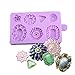 KALAIEN 3D Brooch Cake Jewelry Gemstone Cupcake Decorating Mold Chocolate Mould