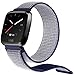 Fitbit Versa Bands, Shangpule Replacement Woven Nylon Sport Watch Band Breathable Bracelet Strap Hook and Loop Fastener Adjustable Closure Wristbands for Fitbit Versa Smart Watch (Blue)