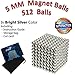 5mm 512 pieces Large Magnetic Balls Building Blocks Sculpture Magnets Educational game Office Magnet Toy Intelligence Development Stress Relief Imagination gift family (set of 216pcs x2 + 80 balls)