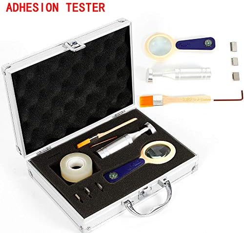 Adhesion Tester Brush Blades Cross Hatch Cutter Magnifier Transparent Tape Kit Magnifier, Brush and 3m Tape