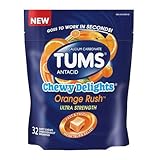 Tums Chewy Delight 1177mg Orange Rush 32 Chewables (3 Pack)
