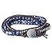 Tree of Life Bracelet Blue Sodalite Beaded Wrap