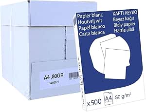 Pack 2500 Folios Papel A4 80gr Blanco. Valido para todas las ...