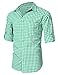 KoJooin Men's Long Sleeve Checkered Bavarian Oktoberfest Shirt for Lederhosen
