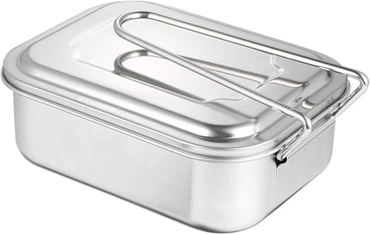 Amazon Lioobo メスティン ラージ アウトドア キャン プ用 炊飯 飯盒 軽量 調理器具 登山 ピクニック キャンプ用品 ステンレス鋼 16x12cm 弁当箱 オンライン通販