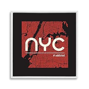 Framed Canvas Wall Art London and NYC Canvas Prints Home Artwork Decoration for Living Room,Bedroom - 16x16 inches