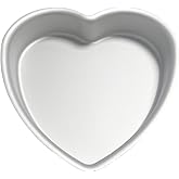 kefyixc 9 Inch Heart Shaped Cake Pan, Aluminum Heart Cake Mold, Heat-Resistant Baking Cake Pan for Wedding, Party, Family Occasions, Chocolate, Bread. (9 × 2 Inch)