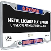 Desert Cactus University of Florida License Plate Frame Gators Metal Car Tag Holder for Front or Back of Car Officially Licensed (Mascot)