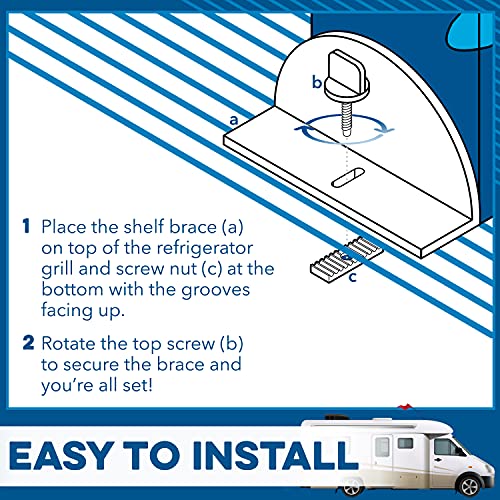IMPRESA [4 Pack] Fridge Brace RV Accessories to Prevent Spills RV