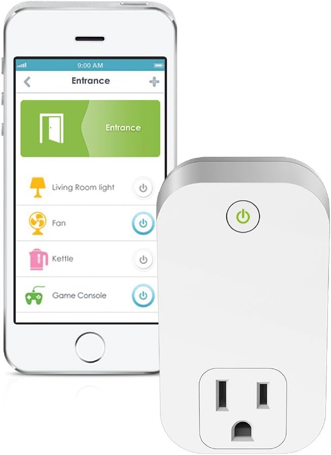 D-Link Wi-Fi Smart Plug In Wall, Home Control From Anywhere with mydlink App, Works with Alexa (DSP-W110), 0.1