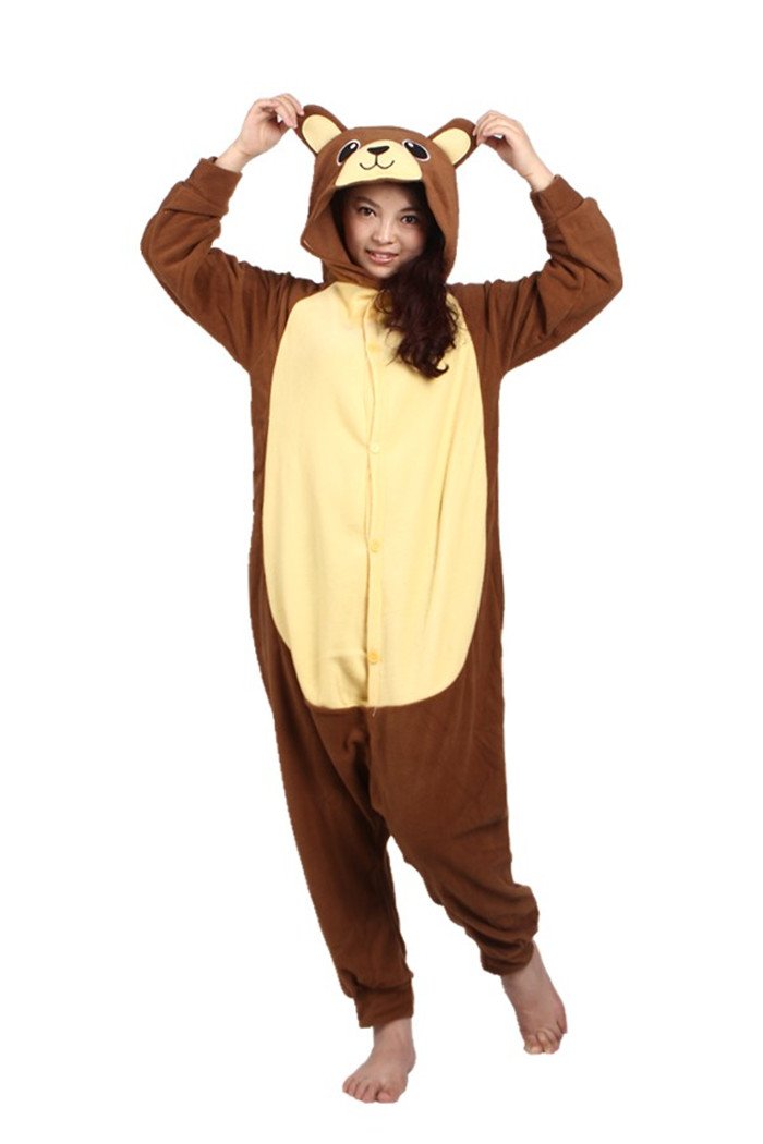 wotogold Animal Bear Pajamas Unisex Adult Cosplay Costumes Brown, X-Large