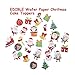 GEORLD 48 Pcs Wafer Edible Christmas Paper Party Cake & Cupcake Toppers Decoration