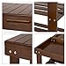Ollieroo Shoe Rack 2 Tier Natural Bamboo Shoe Bench Organizer, Foot Stool with Storage Drawer on Top (Amber)