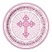 Unique Party Supplies Radiant Cross Pink Religious Deluxe Bundle for 24 Plate Napkins & Tablecovers
