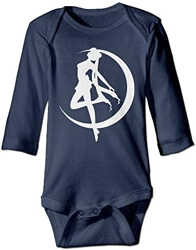 ZHEME Anime Manga Silhouette Japanese Cartoon Logo Long-Sleeve Romper Outfits For 6-24 Months Newborn Baby