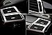 2PCS Silver Steel Interior Side Air Outlet Diffuser Vent Cover Trim For BMW X5 E70 2008-2013