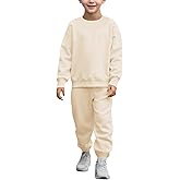Haloumoning Boys Tracksuits 2 Piece Set Kids Crewneck Sweatshirts and Jogger Sweatpants with Pockets 5-14 Years