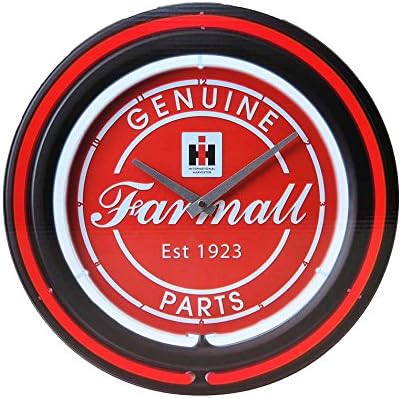 IH Genuine Farmall Parts 15 Inch Double Neon Wall Clock
