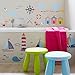 Sail Away Nursery Kids Room Decorative Peel & Stick Wall Art Sticker Decals for Babies Infants Toddlers