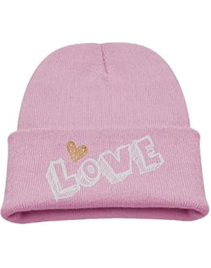 Gold Love Unisex Baby Kids Casual Knit Beanie Skull Cap