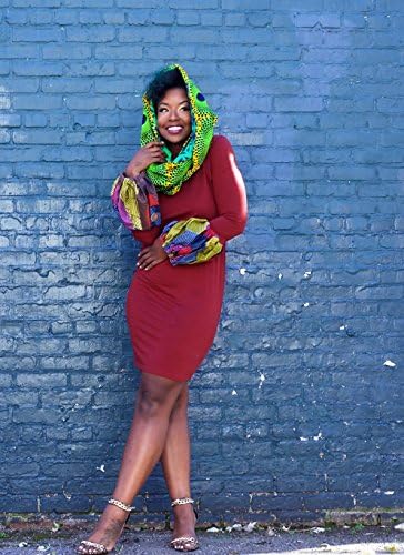 Unisex Reversible Ankara and Fleece Lined Infinity Scarf Foulard d'hiver - Foulard d'hiver African Pagne Foulard d'hiver,loop snood scarf