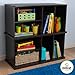 KidKraft Stackable Wooden Storage Shelving Unit with Four Compartments, Children's Furniture - Espresso, Gift for Ages 3+