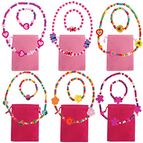 Kilofly 6 sets princess party favors girls jewelry valu…