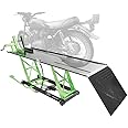 OEMTOOLS 24859 Air Hydraulic Motorcycle Lift, 1000 Lb. Capacity Mobile ATV/Motorcycle Lift Table, Heavy Duty Manual/Pneumatic Jack with Removable Ramp