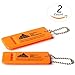 Safety whistle for Kayaking with Small Chain – ABS Plastic Loud Marine Flat Whistles Design for Rescue Signaling – Easy to Use for Signaling Attention on Camping, Hiking and Boating – Set of 2