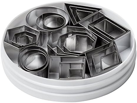 Stainless Steel Geometric Shapes Mini Cookie Cutters - 24 Piece
