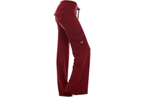 APIVOE Wide Leg Yoga Pants for Women Cargo Boot Cut Yoga Pants High Waisted Plus Size Flare Leggings Trousers with Pockets